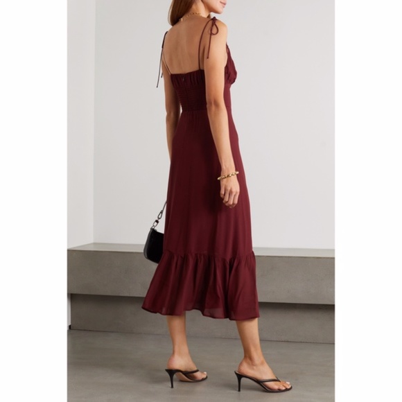 NEW Reformation Embry Dress Plum 10 - Picture 3 of 17